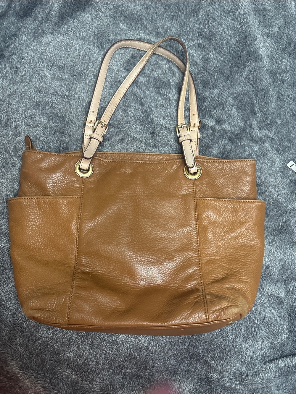 Michael Kors Tan Leather Jet Set Shoulder Bag